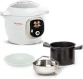 Produktbild: Multikocher Moulinex Cookeo, weiß, 150 integrierte Rezepte, 6 l