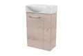 Produktbild: FACKELMANN Waschbecken SBC B. CLEVER Gäste WC Set 2-teilig 45 cm, Braun hell, links, Keramik