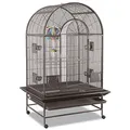 Produktbild: Montana Cages | Miami Antik - großer Vogelkäfig ca. 105 x 86 x 166 cm, Voliere für Sittiche & Finken mit 6 Außenfuttertüren, Edelstahlnäpfen, Auffangschürze & Rollenfüßen