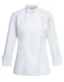 Produktbild: GREIFF Professionelle Kochjacke Damen mit verdeckten Druckknöpfen und Wiener Nähten - 5405 - Regular Fit - Atmungsaktiv dank Lüftungslöcher - Pflegeleicht - Armtasche für Utensilien - Weiß - XL