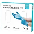 Produktbild: EUROPAPA Nitril-Handschuhe Medical Einmalhandschuhe Untersuchungshandschuhe (200, puderfrei ohne Latex, Gummihandschuhe, EN455 EN374) unsteril latexfrei disposible gloves blau M