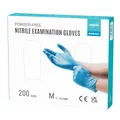 Produktbild: EUROPAPA® 200x Einweghandschuhe Nitrilhandschuhe puderfrei Untersuchungshandschuhe EN455 EN374 latexfrei Einmalhandschuhe Handschuhe in Gr. S, M, L & XL verfügbar (M, Blau)