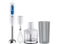 Produktbild: BRAUN Multiquick MQ 20.236M Pürierstab mit Zubehör-Set, 2 Geschwindigkeiten, Stabmixer Weiß/Blau (600 Watt, 500 ml Zerkleinerer, 600 Messbecher)