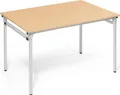 Produktbild: Klapptisch 4-Fuß 1.200x800mm Gestell alusilber Platte buche