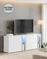 Produktbild: SONGMICS HOME Superschnelle werkzeuglose Montage, Sideboard mit Beleuchtung, Aufbewahrungsschrank, TV-Schrank, Glasablage, Toolless-Technologie