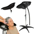 Produktbild: Altéax Mobiles Waschbecken Friseur Oval Ergonomischen Design Kann es Auch haarwaschbecken für bettlägerige - Haare Waschen im Bett - Altéax Tragbarer Kopf Waschmittel