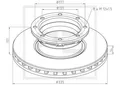 Produktbild: 2x PE Automotive Bremsscheibe 016.663-00A M12x1,5 für MERCEDES ATEGO TOURINO 510