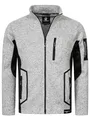 Produktbild: Rock Creek Herren Fleece Jacke Outdoor Wanderjacke Pullover Full Zip Hoodie Herrenjacke Fleecejacke Winterjacke Strickjacke Strickfleecejacke H-367 Grau 5XL