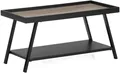 Produktbild: Moderner Couchtisch CUDA 80cm Altholz-Look Metallgestell