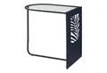Produktbild: en.casa Beistelltisch, »Ulvik« mit dekorativer Rückwand Glas und Metall 50x50x35cm Schwarz