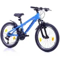 Produktbild: Mountainbike 20 Zoll MTB mit Aluminium-Rahmen 21 Gang Shimano FD-TZ500/RD-TY200D Schaltwerk, Kettenschaltung, Vordere Federung, Alurahmen, Blau - Blau