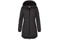 Produktbild: SUBLEVEL Steppjacke Damen Mantel mit Kapuze lange Winter Jacke Langer Parka S-5XL Stehkragen, Kapuze, flauschig, kuschelig, warm, Outdoor, Mantel