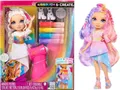Produktbild: Rainbow High Air Brush & Create - 1 DIY Modepuppe mit Airbrush Market Kit, Abwaschbaren Regenbogen-Filzstiften Langen Haaren, Lila Augen, Kreatives Spiel für Kinder von 4 bis 12+