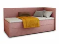 Produktbild: Sofnet Boxspringbett Flame mit Bettkasten - Einzelbett mit Bonell-Matratze und Topper, Polsterbett, Universelle Bettseite, Bett, Schlafzimmer, Kinderzimmer (Pink (Kronos 29), 90 x 200 cm)