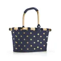 Produktbild: reisenthel carrybag XS Frame metallic dots Blue– Kleiner Stabiler Korb im XS Format Kleiner Variante der Einkaufsikone praktische Innentasche – Elegantes, wasserabweisendes Design