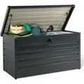 Produktbild: Abschließbare Metallbox Anthrazitgrau Für Garten 350l 120x62,5x63 Cm