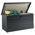 Produktbild: IDMarket - Abschließbare Metallbox Anthrazitgrau für Garten 350L 120x62,5x63 cm