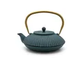 Produktbild: Bredemeijer Blaue Flache Asia Teekanne 1.1 Liter Gusseisen - Asia Gusskanne mit Tee-Filter-Sieb aus Edelstahl