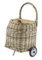 Produktbild: Kobolo Kaminholzkorb Kaminholzwagen Wagen mit Rollen - Rattan kubu grey