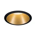 Produktbild: Paulmann 93395 Einbauleuchte Cole starr rund dimmbar Einbaustrahler Schwarz matt, Gold Spot Aluminium, Kunststoff Einbaulampe GU10