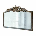 Produktbild: Loberon Spiegel Juliers, Antik-Finish auf der Spiegelfläche, opulente Florale Verzierungen, Shabby-Stil, Romantisches Design, Wohn-Accessoire, Eisen, Spiegelglas, antikblau/klar