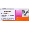 Produktbild: Cetirizin ratiopharm 10 mg Allergietabletten 20 St