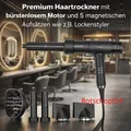 Produktbild: 💎Comair T Magnetic Haartrockner Profi Föhn, BLDC Motor, Ionen, LCD + 5 Aufsätze