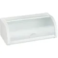 Produktbild: Relaxdays Brotkasten, Brot frisch halten, transparenter Rolldeckel, XL Family Größe, aus Stahl, leicht zu reinigen, weiß