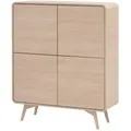 Produktbild: Livetastic Highboard, Eiche, Holz, Eiche, 4 Fächer, 108x130x39 cm, Typenauswahl, stehend, Wohnzimmer, Kommoden & Sideboards, Highboards