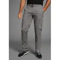 Produktbild: Cargohose H.I.S, Herren, Gr. 32, N-Gr, grau (dunkel grau), Web, Obermaterial: 98% Baumwolle, 2% Elasthan, unifarben, regular fit lang, Hosen Cargohose