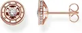 Produktbild: Thomas Sabo Damen Ohrstecker Kreis in der Farbe Rosé aus 925 Sterlingsilber mit 750 Roségold Veredelung mit Zirkonia, Größe: 9x9 mm, H2062-416-14