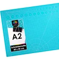 Produktbild: OfficeTree Schneidematte A2 - Blau - mit beidseitigen Rastern und Markierungen - Bastelunterlage 60x45 als Nähen Zubehör - Auch als Schneideunterlage und Malunterlage
