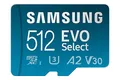 Produktbild: Samsung EVO Select (2024) microSD-Karte + SD-Adapter, 512 GB, Speicherkarte für Smartphone und Tablet, UHS-I U3, 4K UHD, Full HD, 160 MB/s Lesen, MB-ME512SA/EU