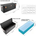Produktbild: ALUBOX Alukiste Transportbox 159 Liter schwarz mit Druckguss Stapelecken 118 x 42,5 x 41 cm abschließbar - 159 Liter