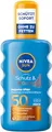 Produktbild: NIVEA SUN Schutz & Bräune Sonnenspray LSF 50, wasserfeste Sonnencreme mit Pro-Melanin-Extrakt für eine ebenmäßige Bräune, sofortiger Sonnenschutz vor UVA/UVB-Strahlen (200 ml)