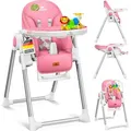 Produktbild: KIDIZ® 3in1 Hochstuhl Kinderhochstuhl inkl. Spielbügel , Babyliege , Kombihochstuhl Babyhochsitz ,7 höhenverstellbar Verstellbare Rückenlehne ,... - Rosa