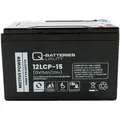 Produktbild: Q-Batteries 12LCP-15 | 12V 15Ah Blei Akku Zyklentyp AGM Deep Cycle VRLA Schraubanschluss M5