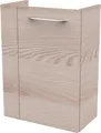 Produktbild: Fackelmann B.CLEVER Waschbeckenunterschrank schmal Unterschrank für Waschtisch im Gäste-WC (44 cm x 60 cm x 24,3 cm) Türanschlag rechts SBC Badezimmerschrank hängend in Braun hell