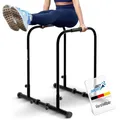 Produktbild: ArtSport Dip Barren - Dip Station bis 500 kg belastbar - Liegestützgriffe - Fitness Stange verstellbar - Liegestütze - Push Up Bar Zuhause - Schwarz