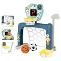 Produktbild: COIL Kinder-Fußballtor, Interaktives Fußballtor, Multi-Sport-Aktivitätsspiel 3in1, Basketball, Fußball, Golf, LED, Musik,für Kinder ab 18 Monaten - Blau