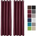 Produktbild: Beautissu Amelie TO Vorhang mit Öse 140x245cm Bordeaux 2tlg