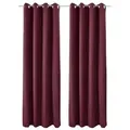 Produktbild: Beautissu 2er Set Thermovorhang Gardine Bordeaux Amelie TO, 140x245cm - Rot