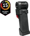 Produktbild: TRELOCK FS 580/90 TORO Faltschloss – Länge 90 cm – Sicherheitsstufe 15 – inkl. X-Press Halter – Fach für Tracking Tag, Schwarz