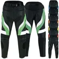 Produktbild: German Wear Motorradhose GW409T (mit 4 Protektoren) Motorradhose Biker Lederhose grün 52/L