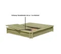 Produktbild: Gartenpirat Sandkasten aus Kiefernholz imprägniert Sandkasten KDI Aufbau mit Stecksystem TÜV, TÜV Geprüft