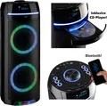 Produktbild: REFLEXION PS10BTCD Mobiler Bluetooth Partylautsprecher, LED Discobeleuchtung, mit eingebauten CD-Player, vielseitige Anschlüsse, Akku für 10 Stunden