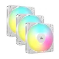 Produktbild: CORSAIR RS120 ARGB 120mm PWM-Lüfter – Daisy-Chain-Verbindung – Geräuscharm – Magnetisches Dome-Lager – Dreierpack – Weiß