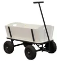 Produktbild: Sunny Billy Beach Wagon Bollerwagen in Schwarz | Elvent Bollerwagen aus Holz mit Luftreifen | Belastbar bis 100 kg | 94x61x97cm