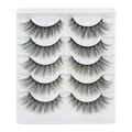 Produktbild: Künstliche Wimpern Katzenauge 3D falsche Wimpern Naturlook 5 Paar Fluffy