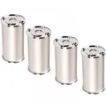 Produktbild: So-tech - Sotech 4er Set Möbelfüße Rado (höhe 100 Mm, Ø 50 Mm, Aluminium / Chrom Poliert) Höhenverstellbare Bettfüße